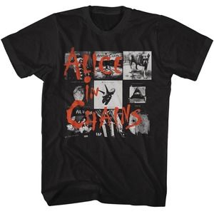 Alice In Chains Album Collage Black T-shirt
